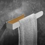 Toalleros De Baño Sin Taladro Adhesivo Negro Bambu Toallero Pared Soporte Toallas Baño 30 cm Cocina Lavabo Porta Toallas