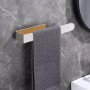 Toalleros De Baño Sin Taladro Adhesivo Negro Bambu Toallero Pared Soporte Toallas Baño 30 cm Cocina Lavabo Porta Toallas