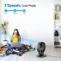 DR.PREPARE Table Fan Air Circulation 25dB Powerful Quiet 3 Speeds Timer 12H Fan Oscillation Tilt 90° with Remote Control for