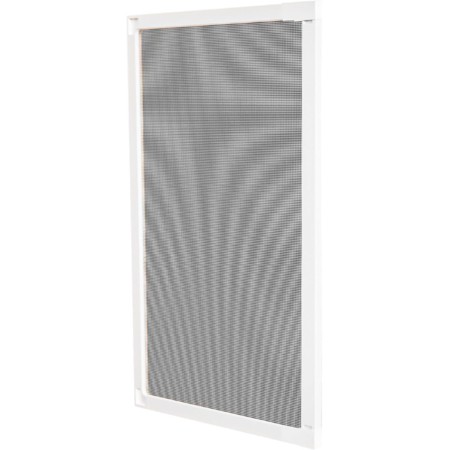 Amig - Mosquitera Corredera para Ventanas - Aluminio Blanco y Malla de Fibra de Vidrio Gris - Ajustable y Recortable -