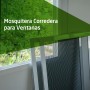 Amig - Mosquitera Corredera para Ventanas - Aluminio Blanco y Malla de Fibra de Vidrio Gris - Ajustable y Recortable -