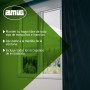 Amig - Mosquitera Corredera para Ventanas - Aluminio Blanco y Malla de Fibra de Vidrio Gris - Ajustable y Recortable -