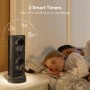 DR.PREPARE Tower Fan DC Motor Table Fan 3 Speeds 3 Teporizer Oscillating Fan 110° Dual Silent Fan for Bedroom Office Camper