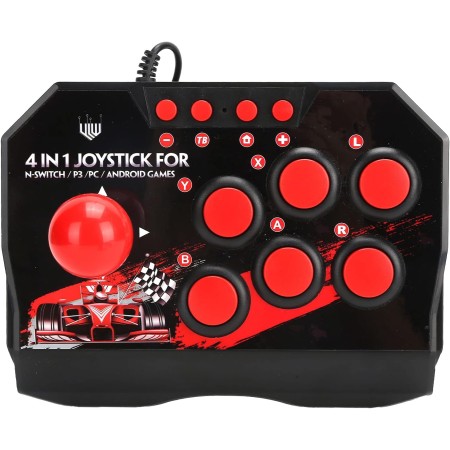 plplaaoo Arcade Fight Stick Wired Arcade Joystick Games Accessories for Switch/PC/PS3 – Ergonomic Design, Universal Nostalgia