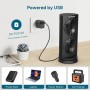 DR.PREPARE Tower Fan DC Motor Table Fan 3 Speeds 3 Teporizer Oscillating Fan 110° Dual Silent Fan for Bedroom Office Camper