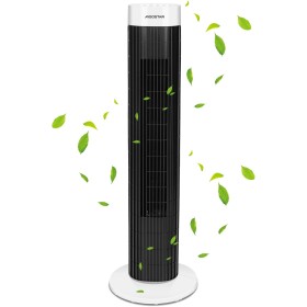 Aigostar Ben Tower Fan, 3 Speeds, 85° Oscillation, Quiet, 120 min Timer, Compact Design, Easy Installation, 76 cm High. Portable