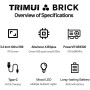 Meiurlex TRIMUI Brick - Consola de juegos portátil con tarjeta TF de 64 G, pantalla IPS de 3,2 pulgadas, Linux, Allwinner A133P,