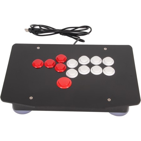Leapiture Arcade Fight Stick Arcade Game Fighting Joystick Arcade Gamepad with USB 2.0 Port 5 Directional Keys 8 Big Function