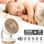 MYCARBON Table Fan DC Motor 20dB Silent Fan 8 Speeds 3 Modes Powerful Fan 75°/90° Oscillation Timer 8H with Remote Control