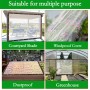 Lona transparente con ojales, 2 x 2,5 m, lona impermeable, lona transparente para exteriores, lona de PVC para terraza, lona de