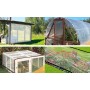 Lona transparente con ojales, 2 x 2,5 m, lona impermeable, lona transparente para exteriores, lona de PVC para terraza, lona de