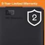 WD 2TB Elements, Disco duro externo portátil, USB 3.0, Negro