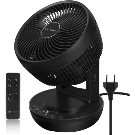 MYCARBON - Quiet Fan with Remote Control, 1800m³/h Turbo Power Timer Horizontal and Vertical Oscillation 4 Speed Turbo Air