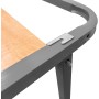 amuéblate online - Juego de 4 Patas para Somier o Base Tapizada Cilíndricas Roscadas, Gris, Altura 25 cm