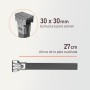 amuéblate online - Juego de 4 Patas para Somier o Base Tapizada Cilíndricas Roscadas, Gris, Altura 25 cm