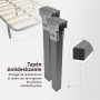 amuéblate online - Juego de 4 Patas para Somier o Base Tapizada Cilíndricas Roscadas, Gris, Altura 25 cm