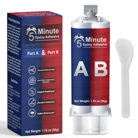 LAMXIN 5 Minutos Pegamento Epoxi 50ml, Resistente Duradero Curado Rápido Transparencia Pegamento Epoxi 2 Componentes, Para