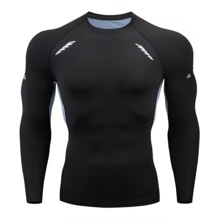 Camiseta deportiva de compresión para hombre, camiseta de secado rápid