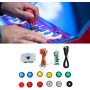 Tbest Kit de Joystick de Arcade DIY, Placa de Circuito, Joystick USB para PC, Botones Iluminados, Controlador de Juego Arcade