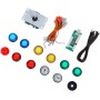 Tbest Kit de Joystick de Arcade DIY, Placa de Circuito, Joystick USB para PC, Botones Iluminados, Controlador de Juego Arcade