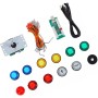 Tbest Kit de Joystick de Arcade DIY, Placa de Circuito, Joystick USB para PC, Botones Iluminados, Controlador de Juego Arcade