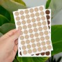 Diffaxy 270 unidades de cubiertas de tornillos autoadhesivas, redondas, para agujeros de perforación, diámetro de 21 mm,
