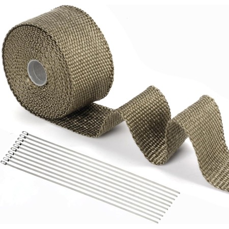 Jortmrd 5M Cinta Anticalorica Escape Moto Cinta Calorica Escape Moto Aislante Termico Cinta Térmica Escape Protección con 10