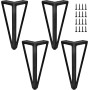 WZCMLJ 4 patas de repuesto para muebles de metal blanco, 15 cm, patas para muebles, patas de mesa, patas de armario, cama para