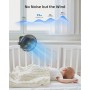 10000mAh Rechargeable Portable Fan, 8 Inch Battery Operated Fan USB Fan 4 Speeds Strong Airflow Heavy Duty Clamp for Personal