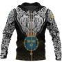 Sudadera con capucha con cremallera para hombre con estampado 3d del e