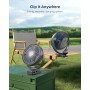 Koonie 8 Inch Portable Clip Table Fan, USB Table Fan with 10,000mAh Battery, 4 Speed, Rechargeable Table Fan for Home, Office,