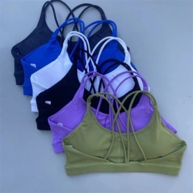 Sujetador deportivo suave de alta resistencia para mujer, Top deportiv