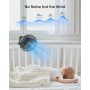 Koonie 10000mAh Portable Clip Fan with LED Flashlight and Hook, 8 Inch Desk Fan, Quiet Camping Fan with LED Digital Display,