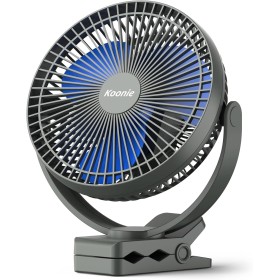 10000mAh Rechargeable Portable Fan, 8 Inch Battery Operated Fan USB Fan 4 Speeds Strong Airflow Heavy Duty Clamp for Personal