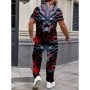 Camiseta informal para hombre, traje de manga corta y pantalones, traj