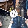 JIYIN Mosquetón grande de 10 cm, 4 unidades de mosquetones grandes, mosquetón negro, llavero para llavero, camping, mochila,