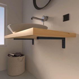 MLOQI 4 Piezas Escuadras para Estanterias, Soportes para Estantes, Escuadras Metalicas de L, Soportes de Pared para Lavabo con