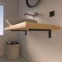 MLOQI 4 Piezas Escuadras para Estanterias, Soportes para Estantes, Escuadras Metalicas de L, Soportes de Pared para Lavabo con