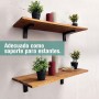 MLOQI 4 Piezas Escuadras para Estanterias, Soportes para Estantes, Escuadras Metalicas de L, Soportes de Pared para Lavabo con