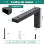 MLOQI 4 Piezas Escuadras para Estanterias, Soportes para Estantes, Escuadras Metalicas de L, Soportes de Pared para Lavabo con