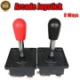 American Classic Arcade Joystick, 4/8 Way Game Joystick Ball Adjustable Competition Style Switchable Gameo Joystick (Black)