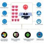 Juegos de Arcade Controlador Joystick Kits, ABS Zero Delay Game Joystick Arcade Botones para PC Windows MAME Pi (Blanco)