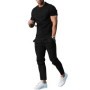 Conjunto deportivo para hombre otoño 2023 verano sólido Casual cuello 
