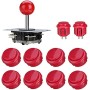 Juegos de Arcade Controlador Joystick Kits, ABS Zero Delay Game Joystick Arcade Botones para PC Windows MAME Pi (Blanco)