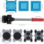 Juego de 8 Piezas Transportador de Muebles - Ruedas para Muebles - Elevador de Muebles de Servicio Pesado - Kit de Rodillos para