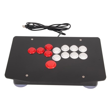Arcade Stick Plastic Fighting Game Controller USB Arcade Game Joystick Fightstick with 5 Directional Keys and 8 Big Function
