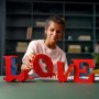LEGO Art Love Maqueta 3D para Construir para Adultos, Regalo para Parejas en San Valentín o Día de la Madre, Letras de