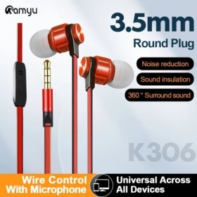 Auriculares con cable K306 con conector tipo C y 3,5 mm - Auriculares 