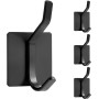 Oderra 4 PCS Ganchos Adhesivos para Pared, Colgadores Adhesivos Resistentes, perchas adhesivas fuertes para Armarios, Puertas,