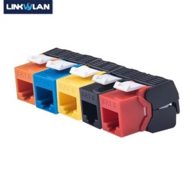 Gigabit Ethernet RJ45 CAT6 conectores Keystone coloridos módulos de re